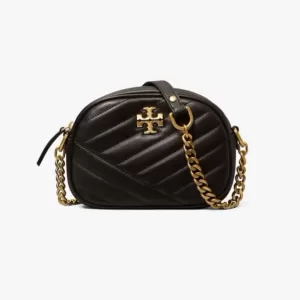 tas bahu wanita Tory Burch Small Kira Chevron Camera Bag Black