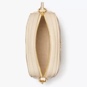 tas bahu wanita Tory Burch Small Kira Chevron Camera Bag New Cream